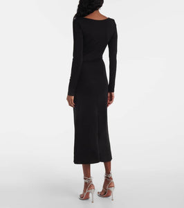 Staud Ruched jersey midi dress
