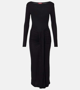 Staud Ruched jersey midi dress