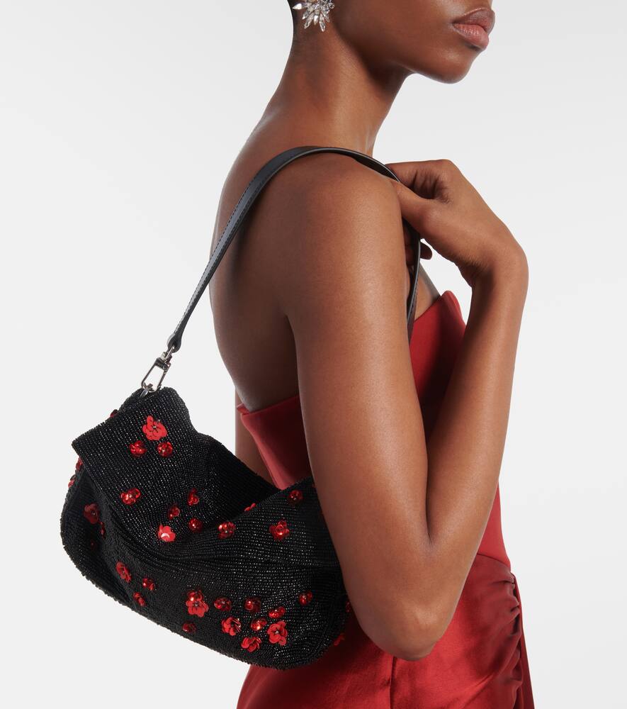Staud Timmy floral beaded shoulder bag