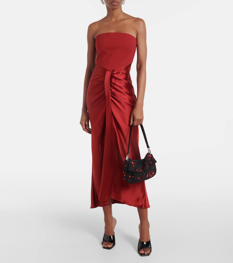 Staud Timmy floral beaded shoulder bag