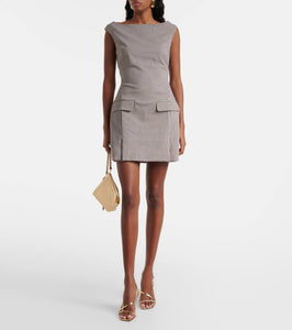 Staud Walker checked minidress