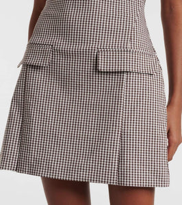 Staud Walker checked minidress