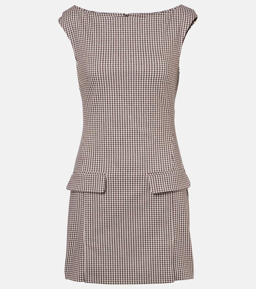 Staud Walker checked minidress