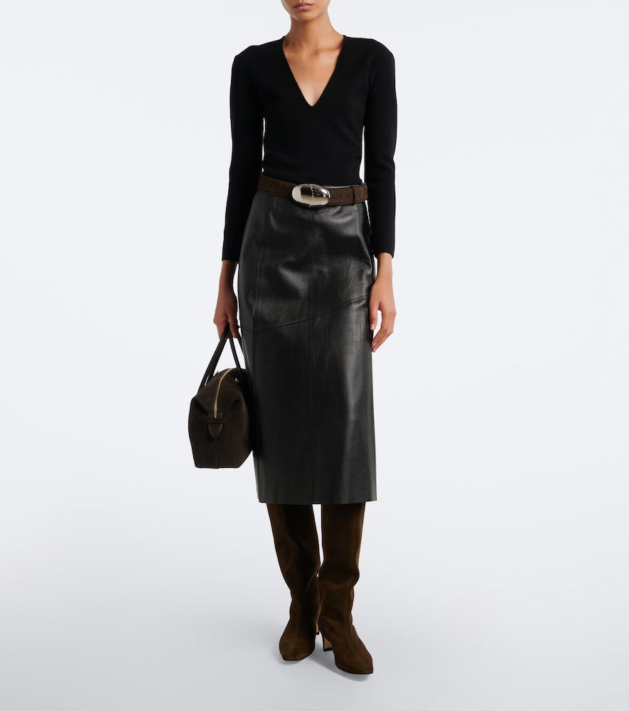 Staud Wally suede knee-high boots