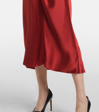 Staud Wayfaring ruched ponte and satin gown