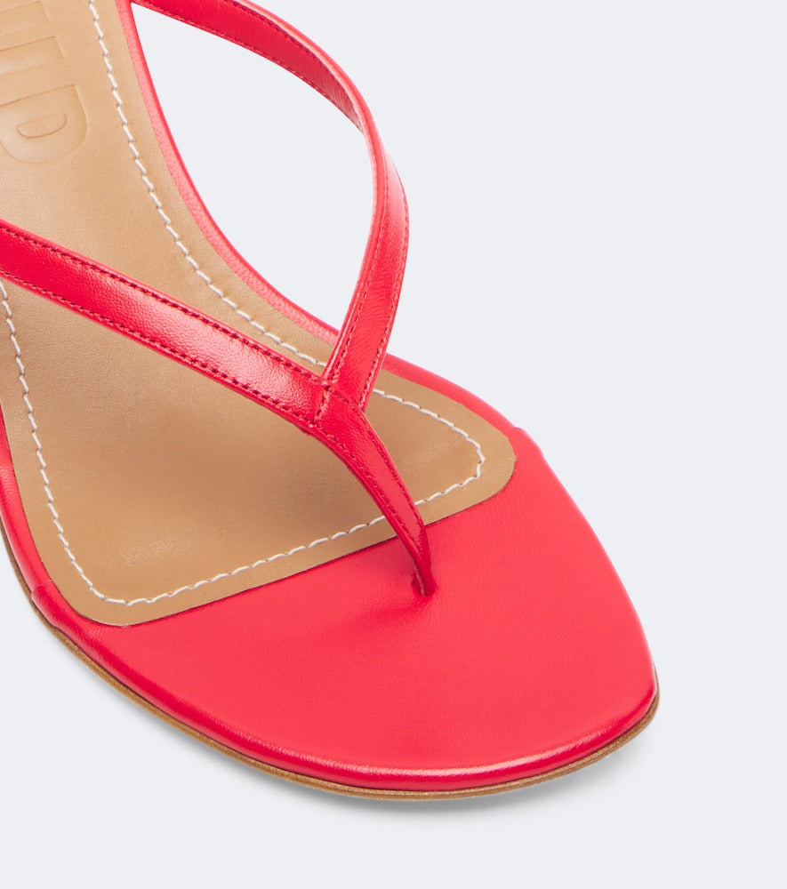 Staud Freja leather thong sandals (Red) - High-Heel Sandals
