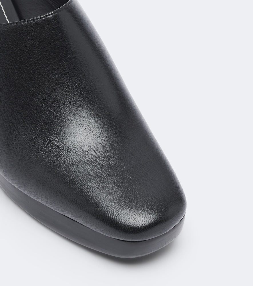 Staud Monica leather mules in Black - Mid Heel Pumps