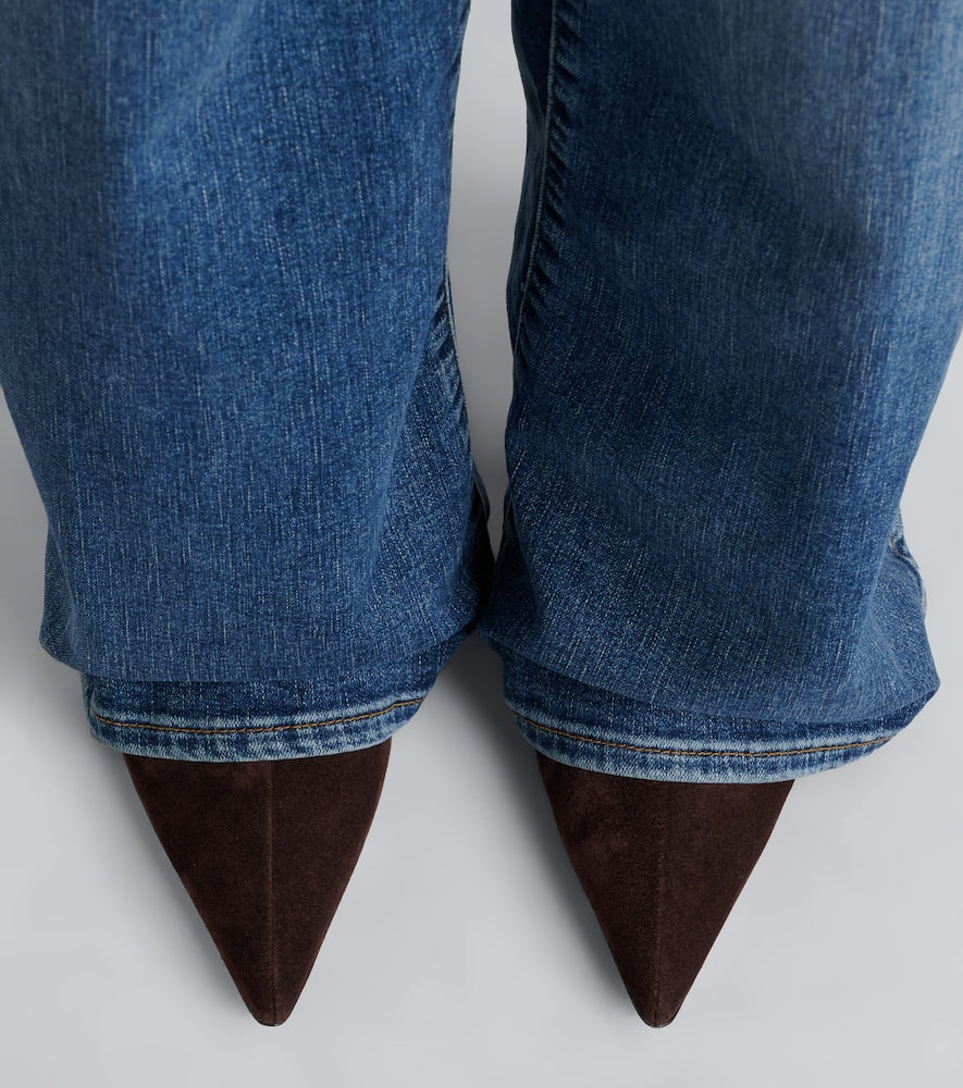 Staud Sebastian suede ankle boots in Brown - Mid Heels