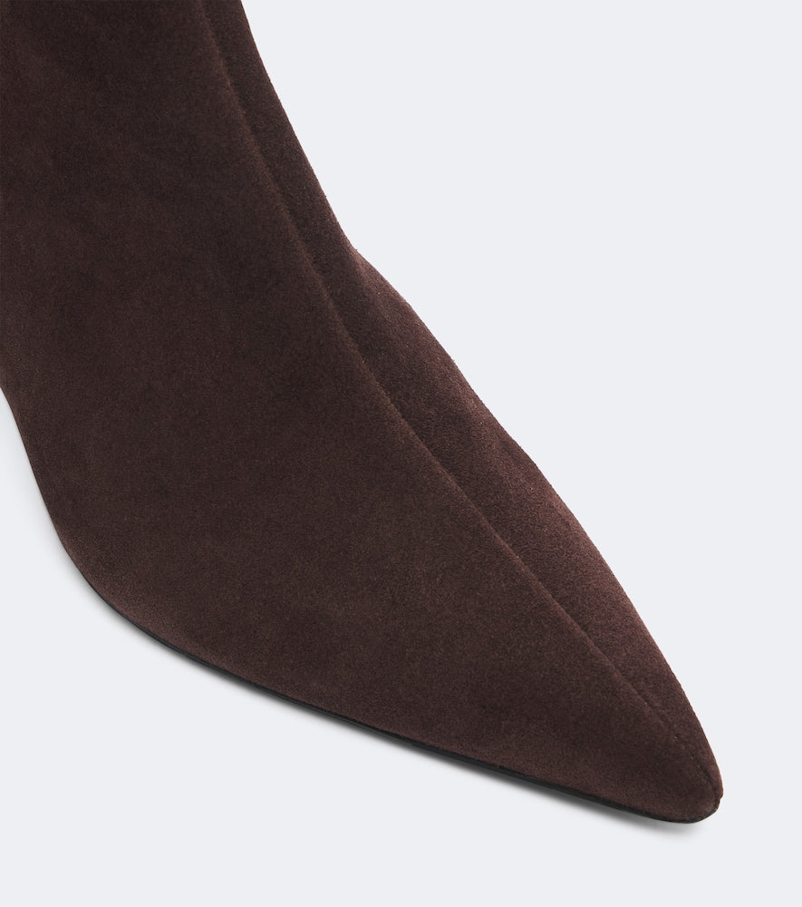 Staud Sebastian suede ankle boots in Brown - Mid Heels