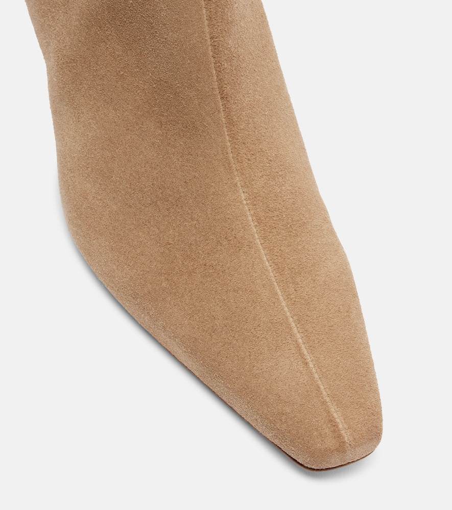 Staud Wally 55 suede ankle boots - Beige Mid Heel Boots
