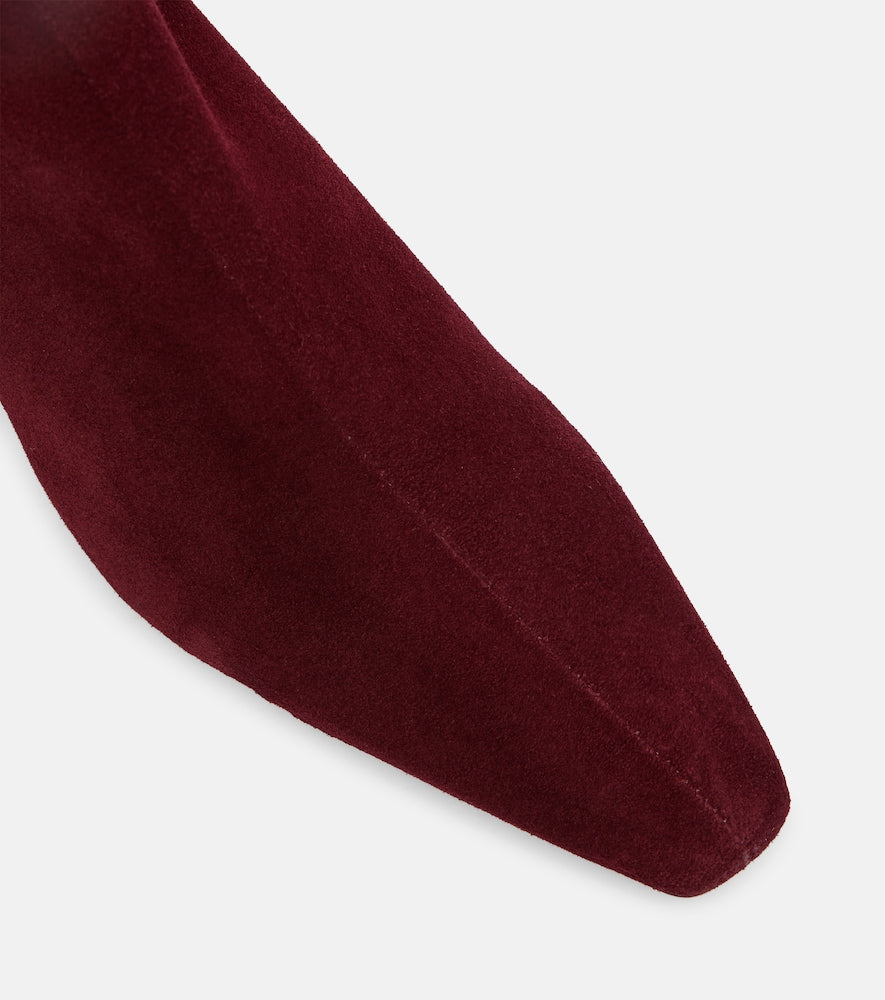 Staud Wally 55 suede ankle boots - Burgundy Mid Heel Boots