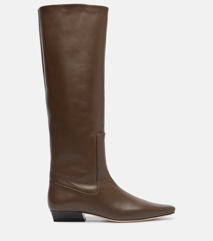 Staud Wally leather knee-high boots (Brown) - Flat Boots