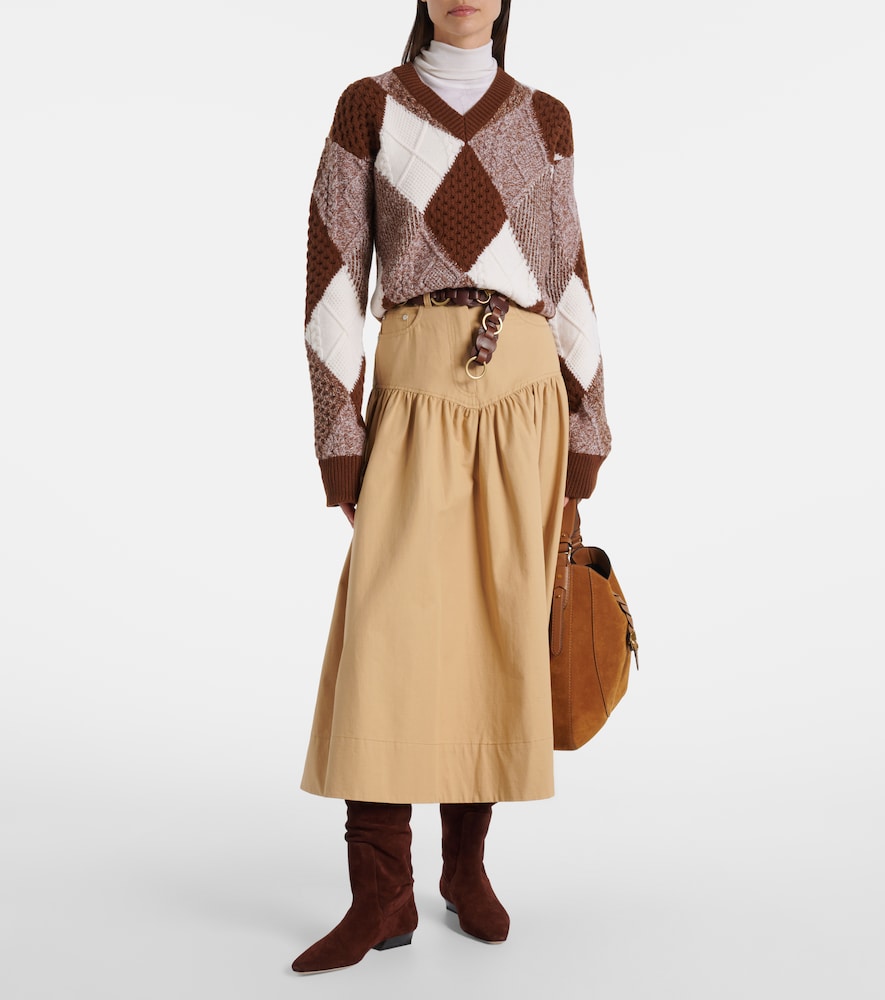 Staud Wally suede knee-high boots (Brown) - Flat Boots