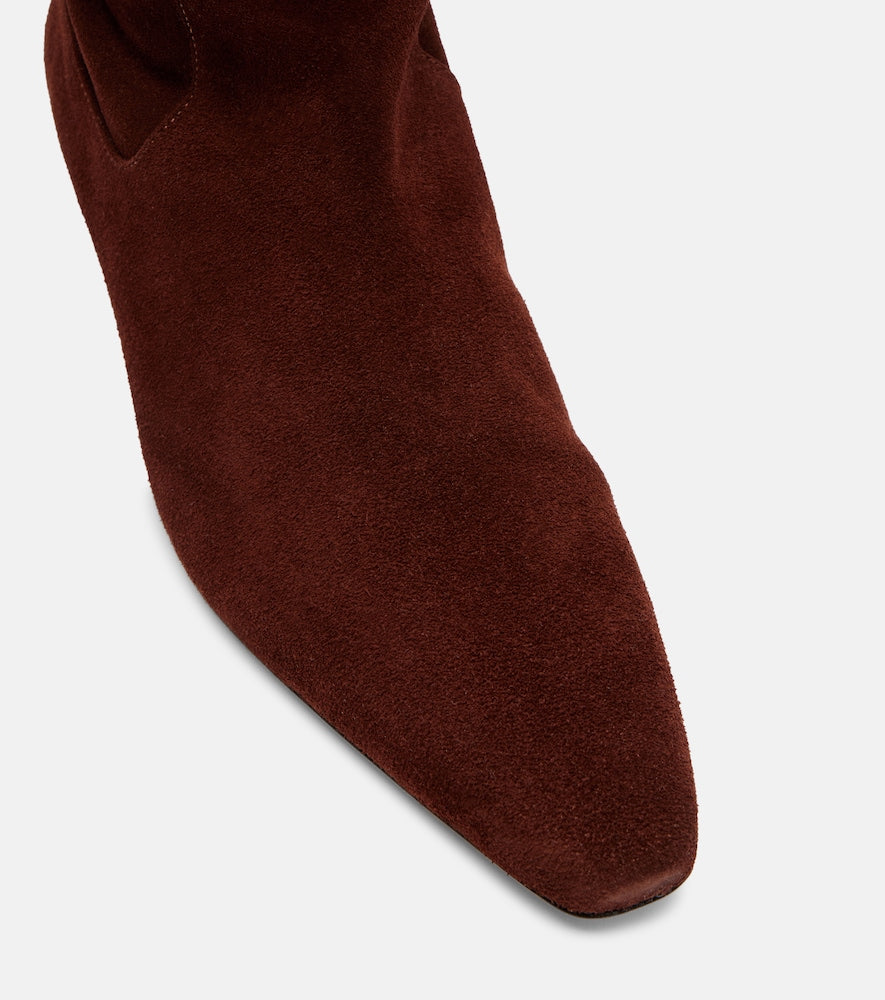Staud Wally suede knee-high boots (Brown) - Flat Boots