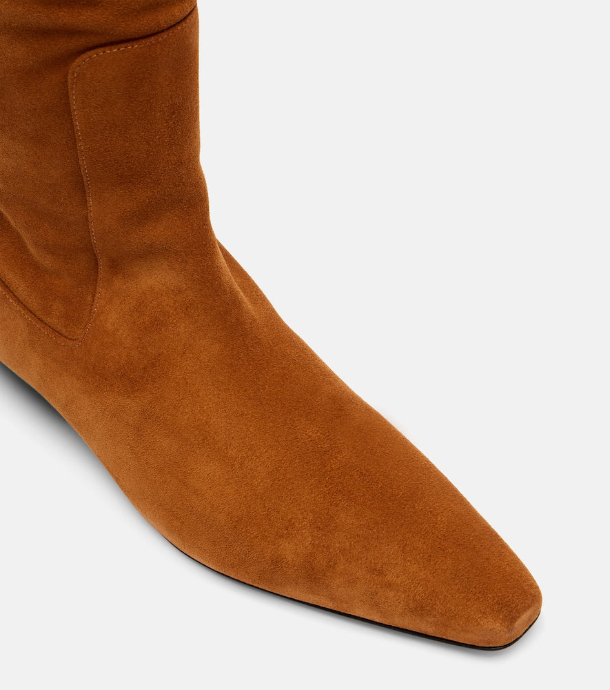 Staud Wally suede knee-high boots (Brown) - Flat Boots