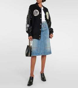 Stella McCartney Appliqu√É¬© wool varsity jacket