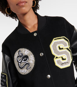 Stella McCartney Appliqu√É¬© wool varsity jacket