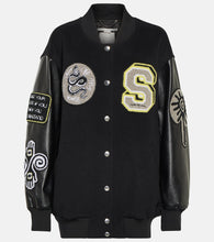 Stella McCartney Appliqu√É¬© wool varsity jacket