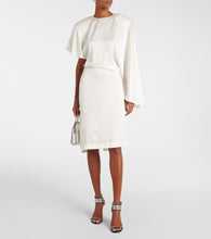 Stella McCartney Asymmetric  satin midi dress