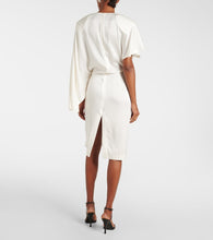Stella McCartney Asymmetric  satin midi dress
