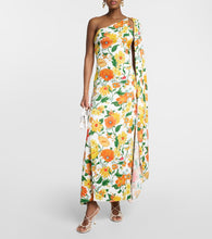 Stella McCartney Caped one-shoulder cady gown