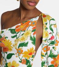 Stella McCartney Caped one-shoulder cady gown
