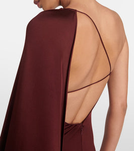 Stella McCartney Caped one-shoulder satin gown