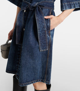 Stella McCartney Corduroy-trimmed denim minidress