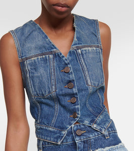 Stella McCartney Cropped denim vest