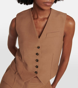 Stella McCartney Cropped wool waistcoat