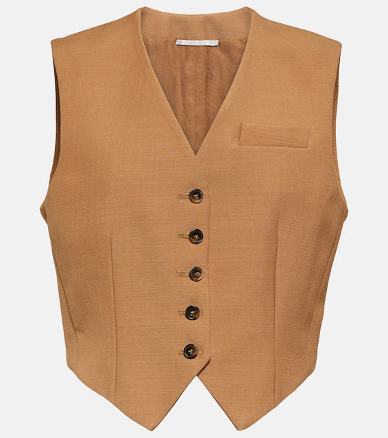 Stella McCartney Cropped wool waistcoat