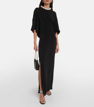 Stella McCartney Crystal-braided maxi dress