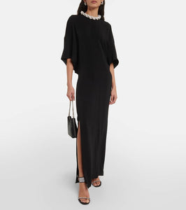 Stella McCartney Crystal-braided maxi dress