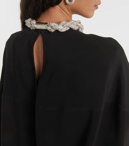 Stella McCartney Crystal-braided maxi dress