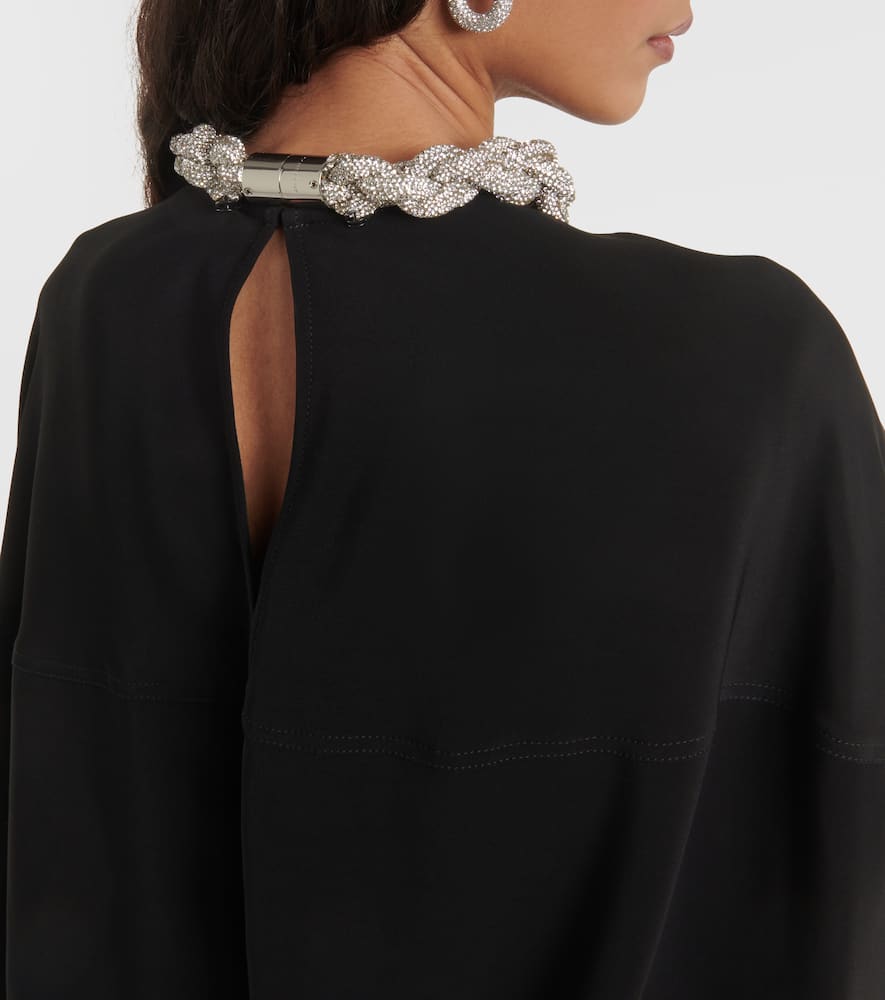 Stella McCartney Crystal-braided maxi dress