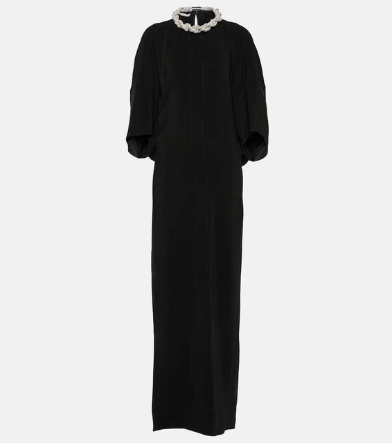 Stella McCartney Crystal-braided maxi dress
