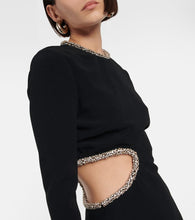 Stella McCartney Crystal-embellished cutout cady gown