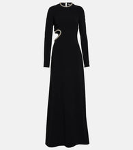 Stella McCartney Crystal-embellished cutout cady gown