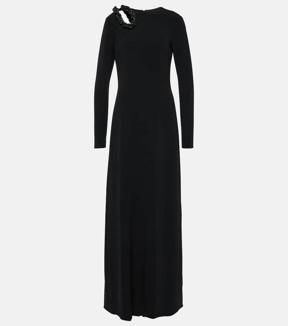 Stella McCartney Crystal-embellished cutout gown