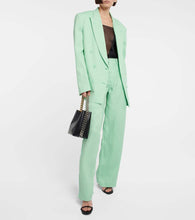 Stella McCartney Double-breasted linen-blend blazer