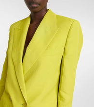 Stella McCartney Double-breasted linen-blend blazer