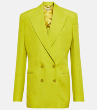 Stella McCartney Double-breasted linen-blend blazer