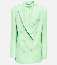 Stella McCartney Double-breasted linen-blend blazer