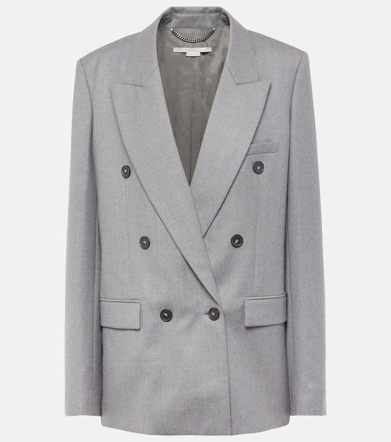 Stella McCartney Double-breasted wool flannel blazer