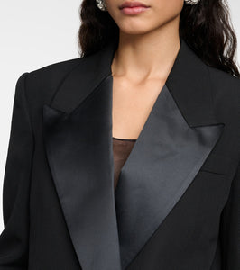 Stella McCartney Double-breasted wool tuxedo jacket