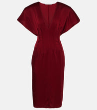 Stella McCartney Draped satin midi dress. Stella McCartney 垂褶缎面中长连衣裙