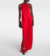 Stella McCartney Embellished halterneck satin gown