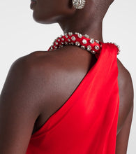 Stella McCartney Embellished halterneck satin gown