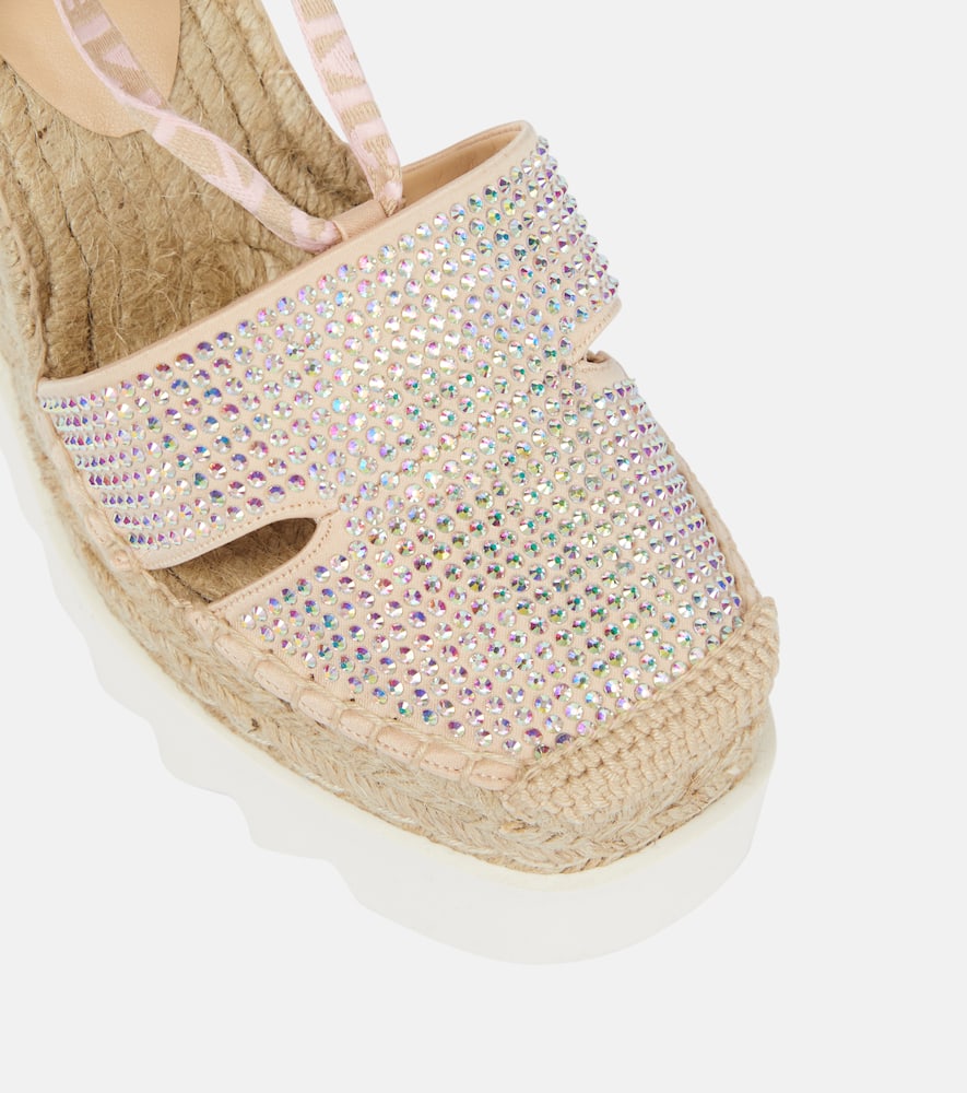 Stella McCartney Embellished wedge espadrilles