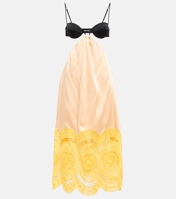 Stella McCartney Embroidered cutout gown